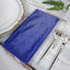 5 Pack Premium Velvet 20"x20" Napkins Royal Blue - Soft Sheen Finish Cloth Napkins - Linen Luxes