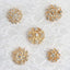 5 Pack Rhinestone Brooches Gold Plated with Mandala Crystal - Gleaming Floral Sash Pins for Wedding Bouquets & Events - Linen Luxes