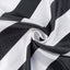 5 Pack Satin 20"x20" Napkins Black/White - Striped Reusable Dinner Napkins for Formal & Casual Dining - Linen Luxes