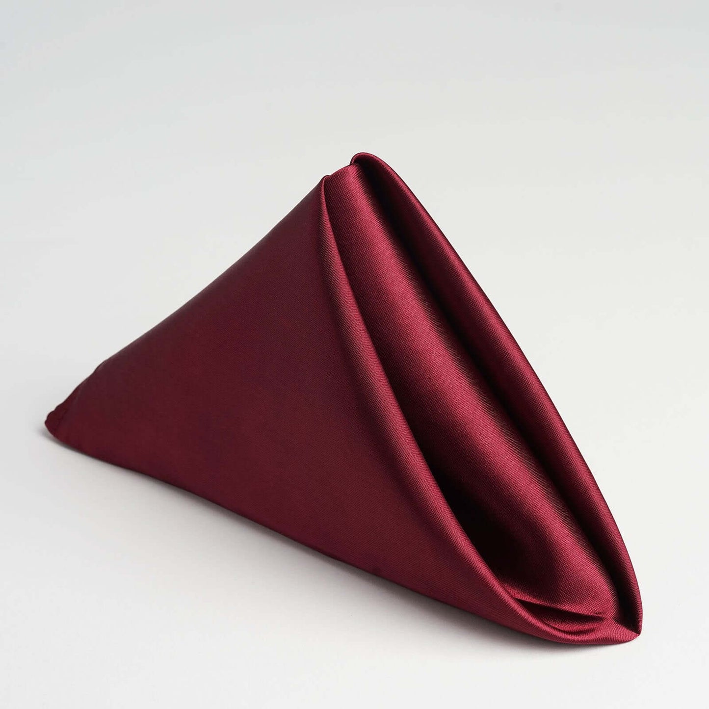 5 Pack Satin 20"x20" Napkins Burgundy - Luxurious Shine & Smooth Dinner Napkins - Linen Luxes