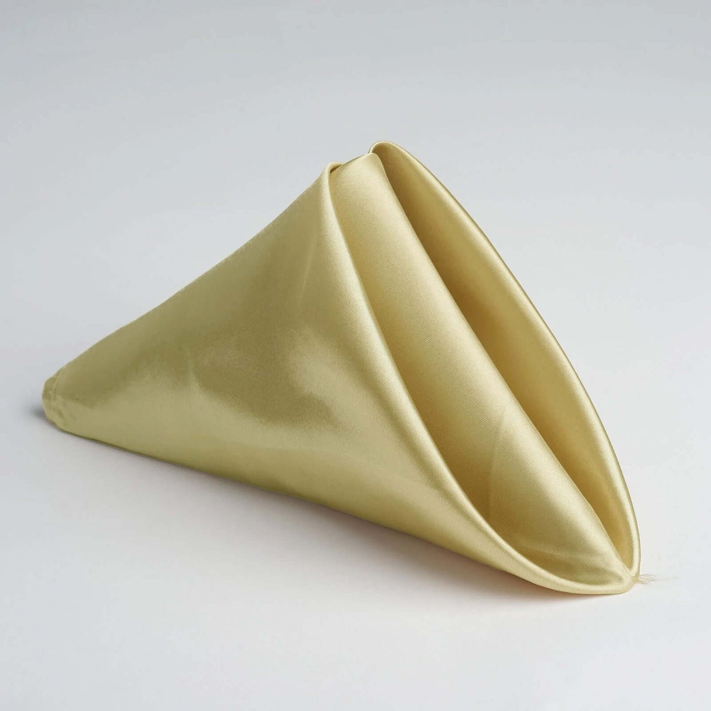 5 Pack Satin 20"x20" Napkins Champagne - Luxurious Shine & Smooth Dinner Napkins - Linen Luxes