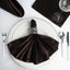 5 Pack Satin 20"x20" Napkins Chocolate - Luxurious Shine & Smooth Dinner Napkins - Linen Luxes