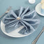 5 Pack Satin 20"x20" Napkins Dusty Blue - Luxurious Shine & Smooth Dinner Napkins - Linen Luxes