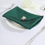 5 Pack Satin 20"x20" Napkins Hunter Emerald Green - Luxurious Shine & Smooth Dinner Napkins - Linen Luxes