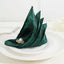 5 Pack Satin 20"x20" Napkins Hunter Emerald Green - Luxurious Shine & Smooth Dinner Napkins - Linen Luxes