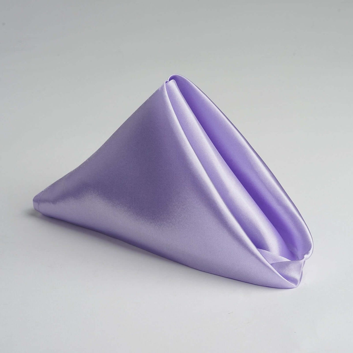 5 Pack Satin 20"x20" Napkins Lavender Lilac - Luxurious Shine & Smooth Dinner Napkins - Linen Luxes