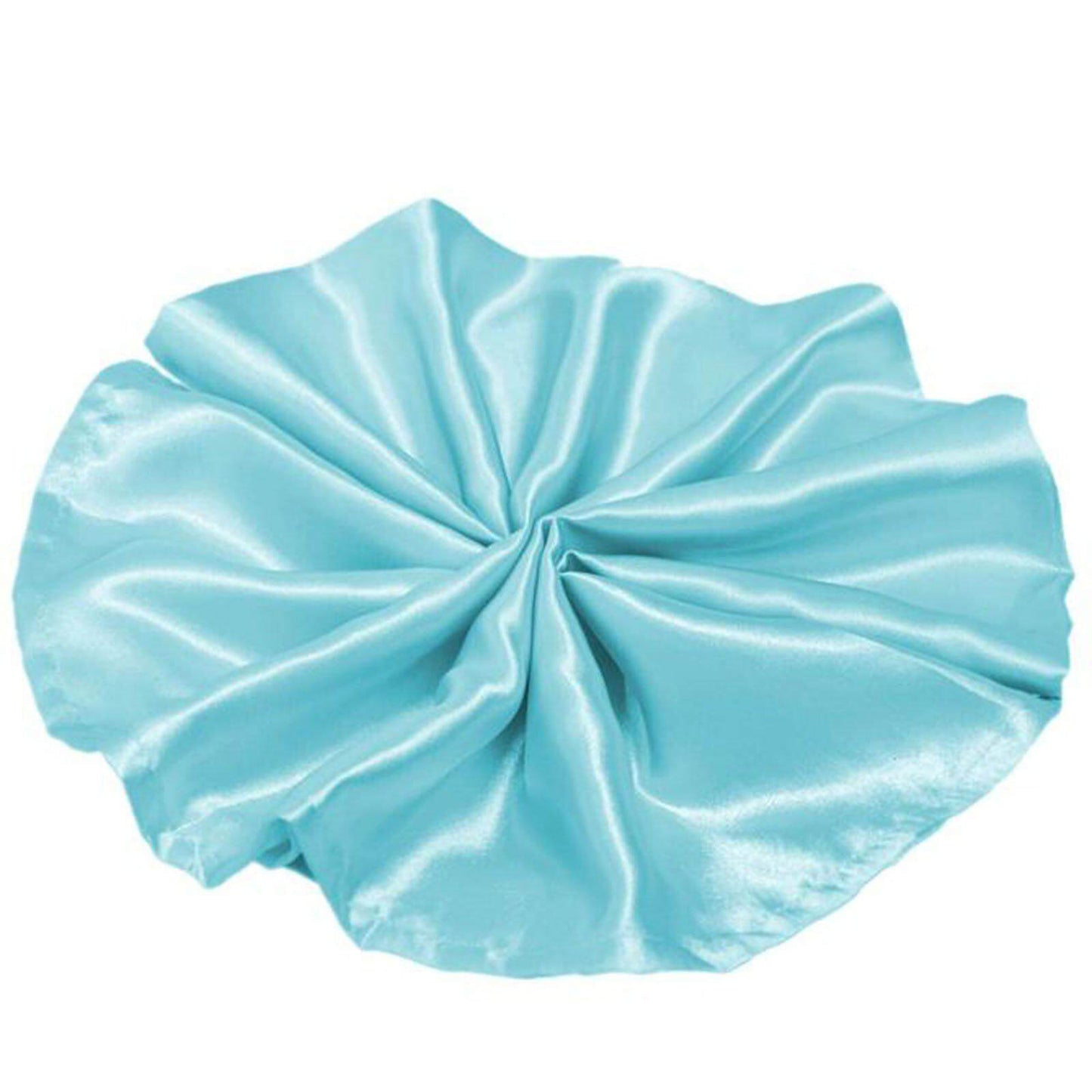 5 Pack Satin 20"x20" Napkins Light Blue - Luxurious Shine & Smooth Dinner Napkins - Linen Luxes