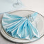 5 Pack Satin 20"x20" Napkins Light Blue - Luxurious Shine & Smooth Dinner Napkins - Linen Luxes