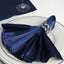 5 Pack Satin 20"x20" Napkins Navy Blue - Luxurious Shine & Smooth Dinner Napkins - Linen Luxes