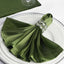 5 Pack Satin 20"x20" Napkins Olive Green - Luxurious Shine & Smooth Dinner Napkins - Linen Luxes