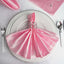 5 Pack Satin 20"x20" Napkins Pink - Luxurious Shine & Smooth Dinner Napkins - Linen Luxes