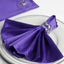 5 Pack Satin 20"x20" Napkins Purple - Luxurious Shine & Smooth Dinner Napkins - Linen Luxes