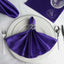 5 Pack Satin 20"x20" Napkins Purple - Luxurious Shine & Smooth Dinner Napkins - Linen Luxes