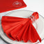 5 Pack Satin 20"x20" Napkins Red - Luxurious Shine & Smooth Dinner Napkins - Linen Luxes