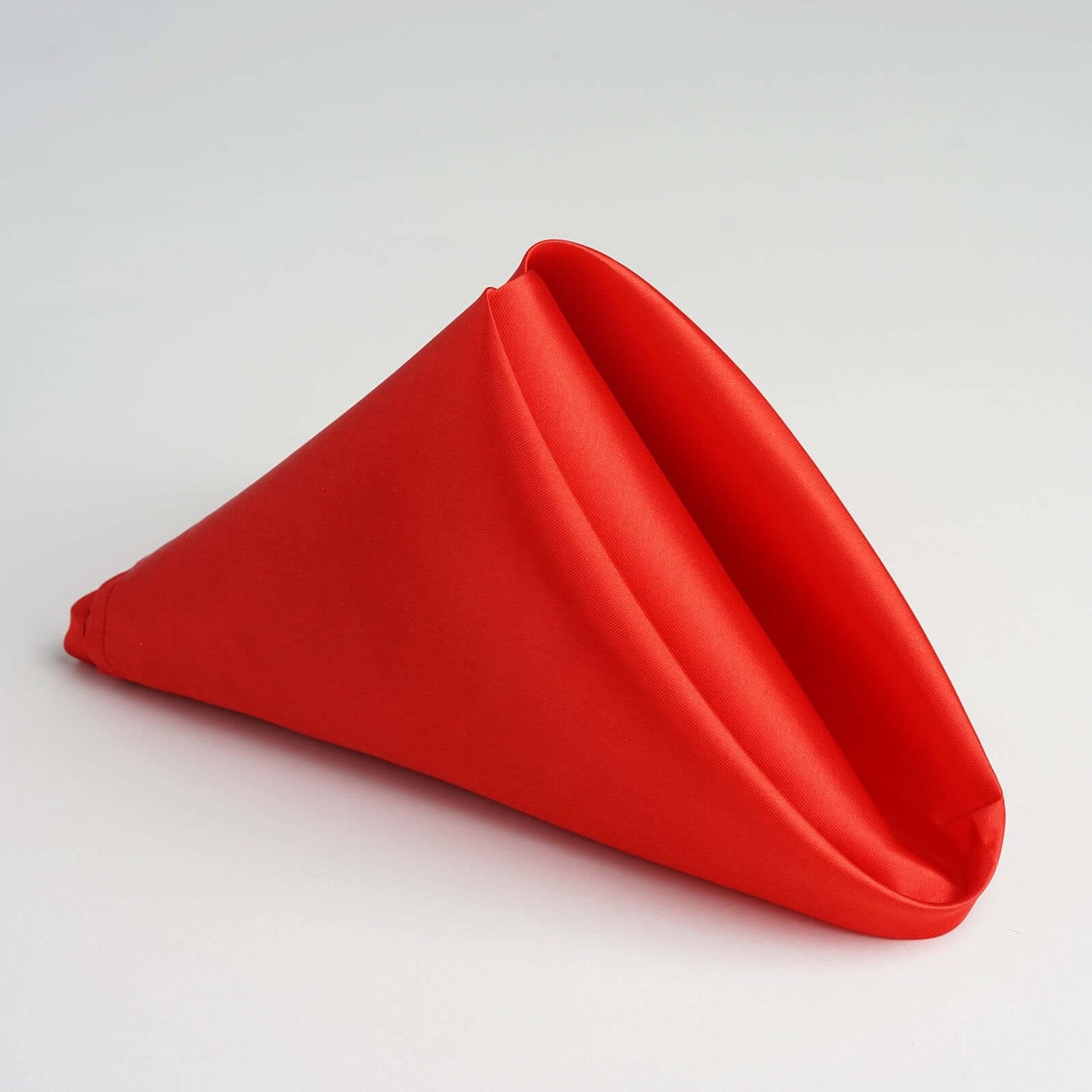 5 Pack Satin 20"x20" Napkins Red - Luxurious Shine & Smooth Dinner Napkins - Linen Luxes