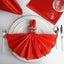 5 Pack Satin 20"x20" Napkins Red - Luxurious Shine & Smooth Dinner Napkins - Linen Luxes