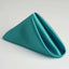 5 Pack Satin 20"x20" Napkins Turquoise - Luxurious Shine & Smooth Dinner Napkins - Linen Luxes