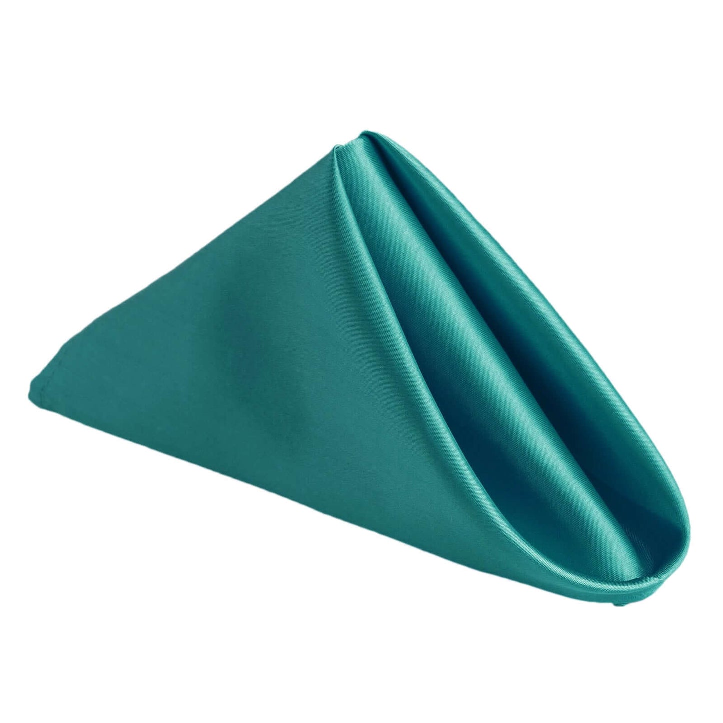 5 Pack Satin 20"x20" Napkins Turquoise - Luxurious Shine & Smooth Dinner Napkins - Linen Luxes