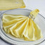 5 Pack Satin 20"x20" Napkins Yellow - Luxurious Shine & Smooth Dinner Napkins - Linen Luxes