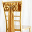 5 Pack Satin Chair Sashes Gold - Durable Chair Bows with Shiny Finish for Classy Event Chair Decor 6"x106" - Linen Luxes