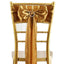 5 Pack Satin Chair Sashes Gold - Durable Chair Bows with Shiny Finish for Classy Event Chair Decor 6"x106" - Linen Luxes