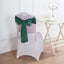 5 Pack Satin Chair Sashes Hunter Emerald Green - Durable Chair Bows with Shiny Finish 6"x106" - Linen Luxes