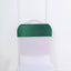 5 Pack Satin Chair Sashes Hunter Emerald Green - Durable Chair Bows with Shiny Finish 6"x106" - Linen Luxes