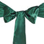 5 Pack Satin Chair Sashes Hunter Emerald Green - Durable Chair Bows with Shiny Finish 6"x106" - Linen Luxes