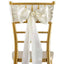 5 Pack Satin Chair Sashes Ivory - Durable Chair Bows with Shiny Finish 6"x106" - Linen Luxes
