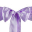 5 Pack Satin Chair Sashes Lavender Lilac - Durable Chair Bows with Shiny Finish 6"x106" - Linen Luxes