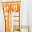 5 Pack Satin Chair Sashes Peach - Durable Chair Bows with Shiny Finish 6"x106" - Linen Luxes