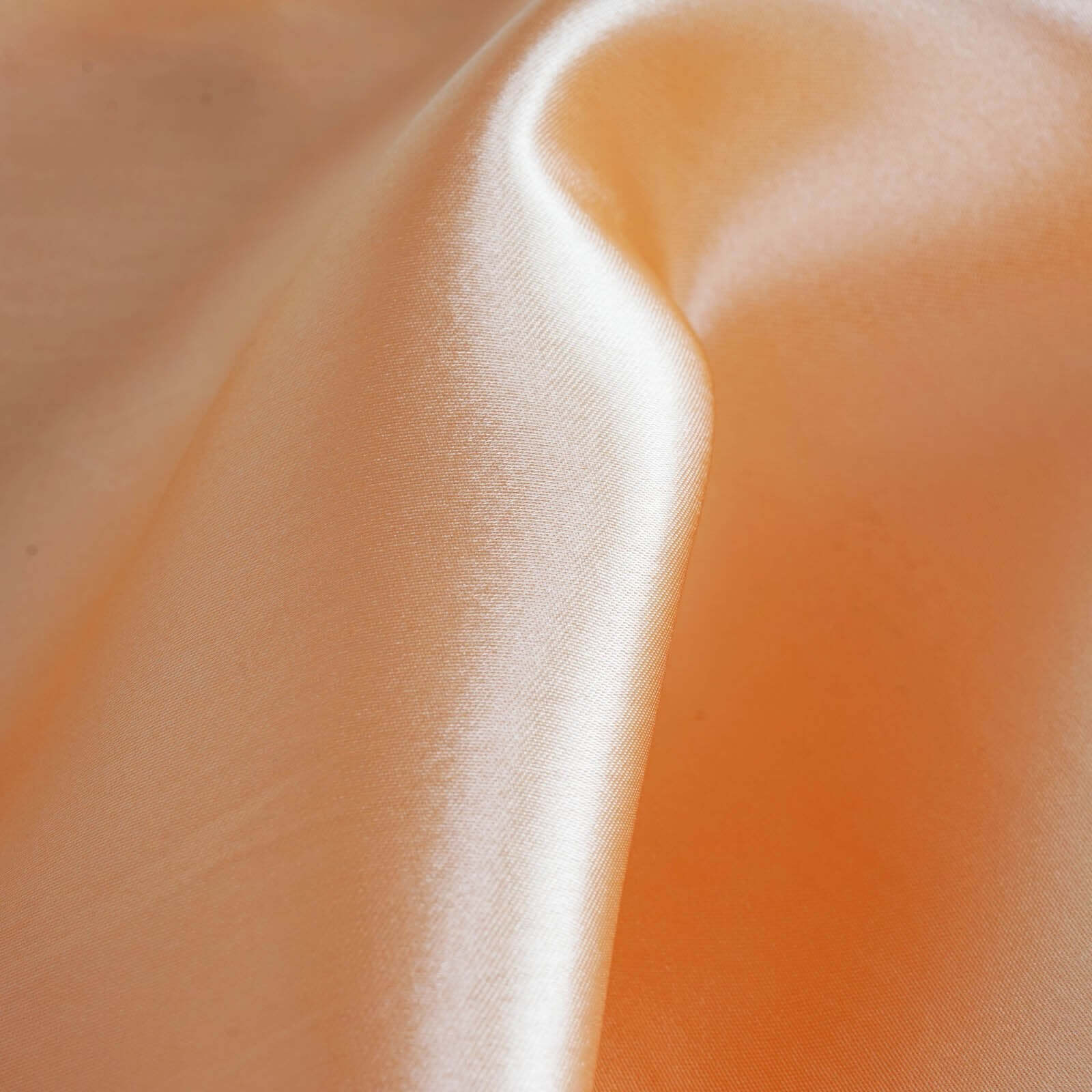 5 Pack Satin Chair Sashes Peach - Durable Chair Bows with Shiny Finish 6"x106" - Linen Luxes