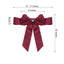 5 Pack Satin Faux Leather Chair Sashes Burgundy - Durable Double Sided Pre - tied Bow Tie Chair Bands with Diamond Rhinestone Buckles - Linen Luxes
