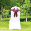 5 Pack Satin Faux Leather Chair Sashes Burgundy - Durable Double Sided Pre - tied Bow Tie Chair Bands with Diamond Rhinestone Buckles - Linen Luxes