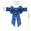 5 Pack Satin Faux Leather Chair Sashes Royal Blue - Durable Double Sided Pre - tied Bow Tie Chair Bands with Diamond Rhinestone Buckles - Linen Luxes