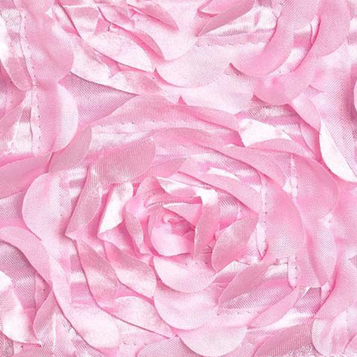 5 Pack Satin Spandex Chair Sashes Pink - Rosette Design Stretch Chair Bands 6"x14" - Linen Luxes