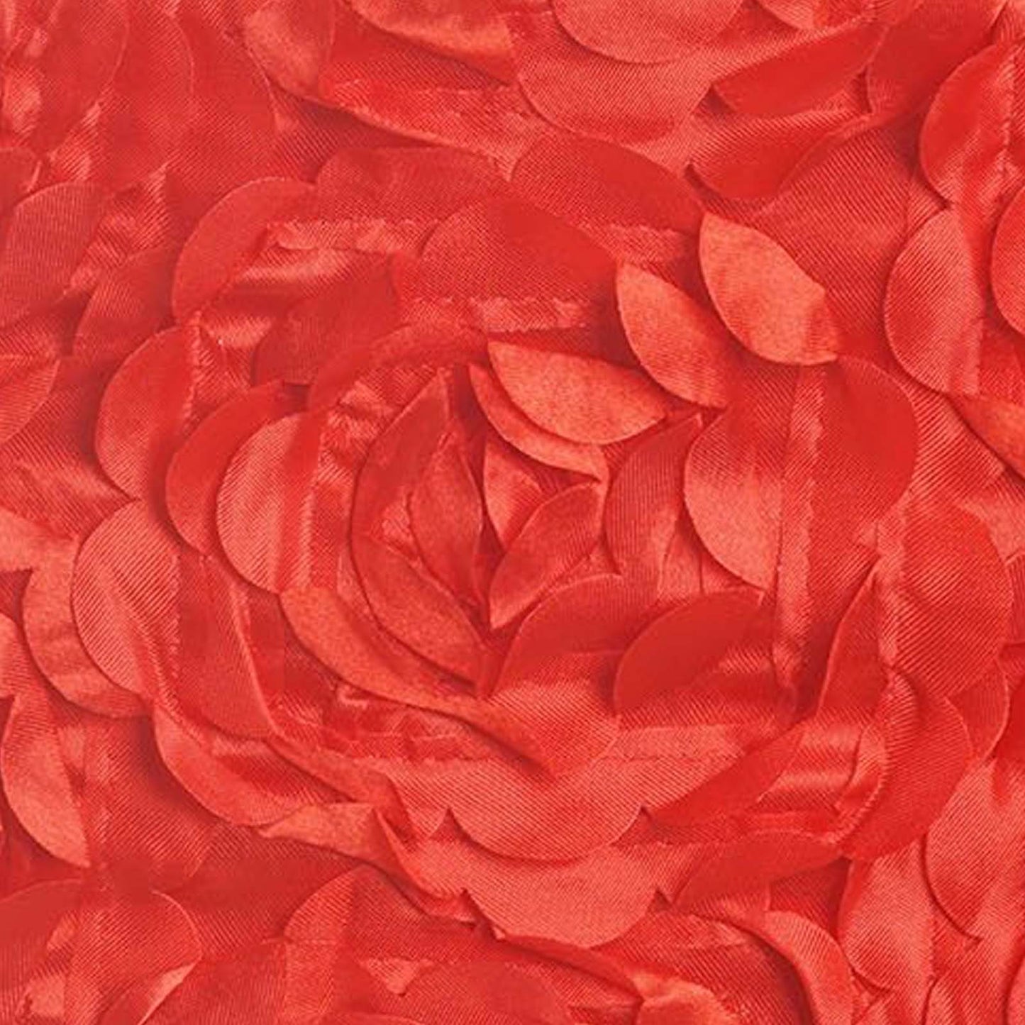 5 Pack Satin Spandex Chair Sashes Red - Rosette Design Stretch Chair Bands 6"x14" - Linen Luxes