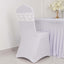 5 Pack Satin Spandex Chair Sashes White - Exquisite Rosette Design Stretch Chair Bands 6"x14" - Linen Luxes