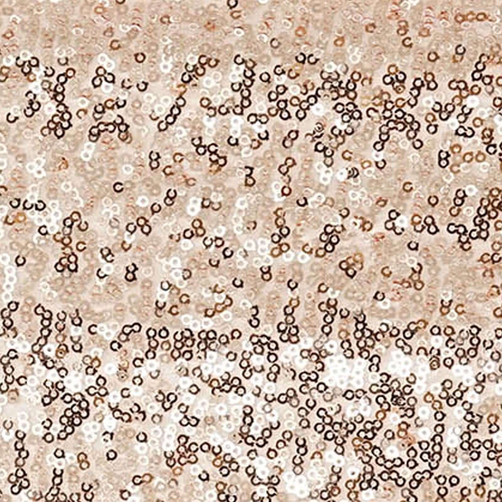 5 Pack Sequin Spandex Chair Sashes Blush - Stretch Chair Bands 6"x15" - Linen Luxes