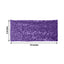 5 Pack Sequin Spandex Chair Sashes Purple - Stretch Chair Bands 6"x15" - Linen Luxes