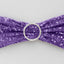 5 Pack Sequin Spandex Chair Sashes Purple - Stretch Chair Bands 6"x15" - Linen Luxes