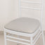 5 Pack Spandex Seat Pad Slipcovers for Chiavari Chairs Silver - Washable Stretch Fitted Design for Dining Chairs