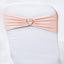 5 Pack Stretch Spandex Chair Sashes Blush - Fitted Finish Two Ply Heavy Duty Chair Bands 5"x12" - Linen Luxes