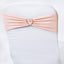 5 Pack Stretch Spandex Chair Sashes Blush - Fitted Finish Two Ply Heavy Duty Chair Bands 5"x12" - Linen Luxes