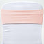 5 Pack Stretch Spandex Chair Sashes Blush - Fitted Finish Two Ply Heavy Duty Chair Bands 5"x12" - Linen Luxes