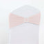 5 Pack Stretch Spandex Chair Sashes Blush - Reusable Chair Bands with Silver Diamond Ring Slide Buckle 5"x14"