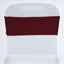 5 Pack Stretch Spandex Chair Sashes Burgundy - Fitted Finish Two Ply Heavy Duty Chair Bands 5"x12" - Linen Luxes