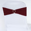 5 Pack Stretch Spandex Chair Sashes Burgundy - Fitted Finish Two Ply Heavy Duty Chair Bands 5"x12" - Linen Luxes