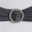 5 Pack Stretch Spandex Chair Sashes Charcoal Gray - Reusable Chair Bands with Silver Diamond Ring Slide Buckle 5"x14" - Linen Luxes