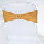 5 Pack Stretch Spandex Chair Sashes Gold - Fitted Finish Two Ply Heavy Duty Chair Bands 5"x12" - Linen Luxes